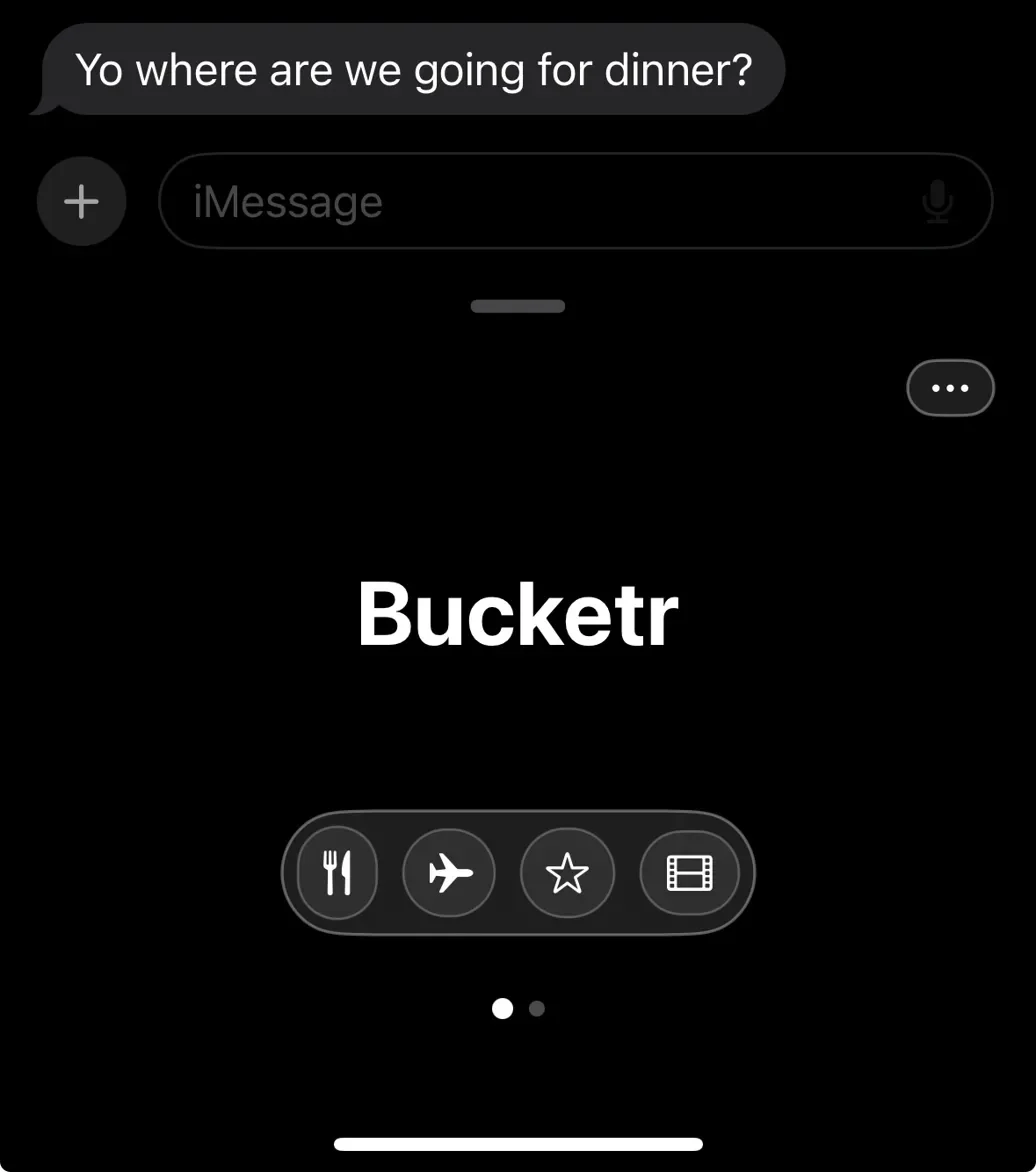 Bucketr iMessage App